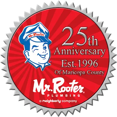 Mr. Rooter 25th Anniversary badge.