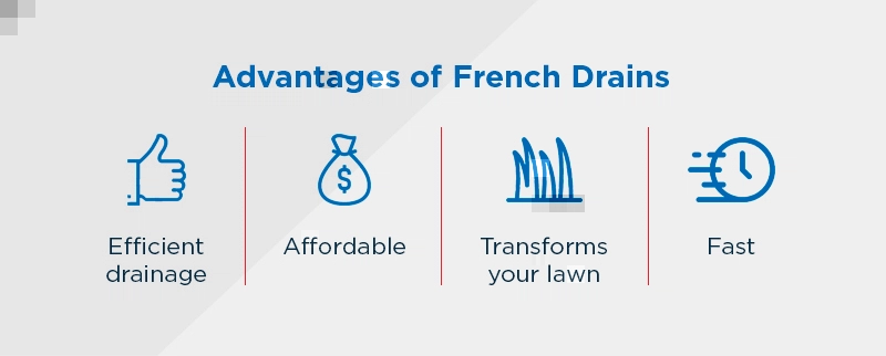 Advantages of French Drains infographic