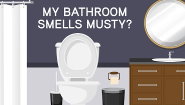 bathroom smells musty