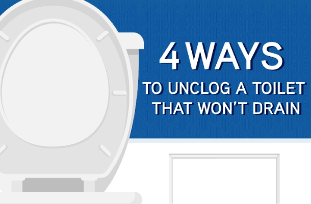 4 Ways to Unclog a Toilet that Won't Drain blog banner