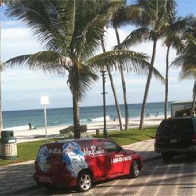 A Mr Rooter car in Palm Beach County