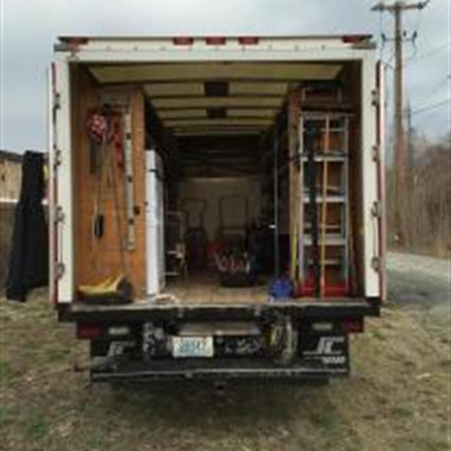 Inside view of Mr. Rooter's truck