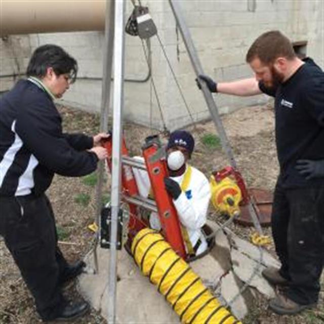 Maintenance work of a manhole