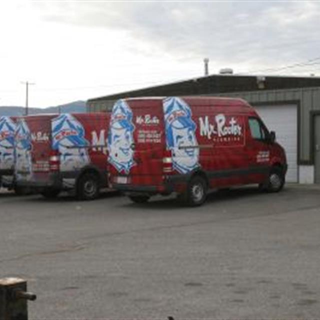 Mr. Rooter Plumbing vans.