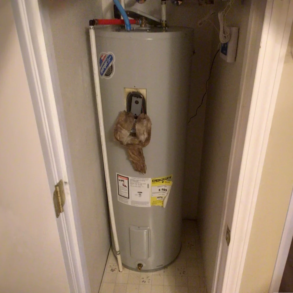 New Water Heater in Closet