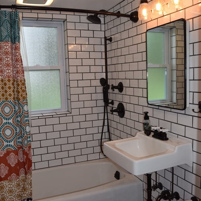 white bathroom and sink