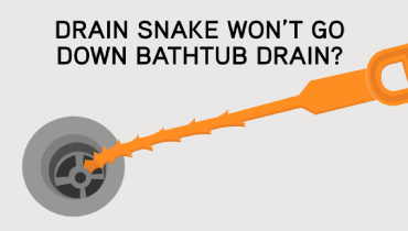 Drain snake not going down bathtub drain