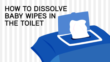 Hot to dissolve baby wipes in toilet