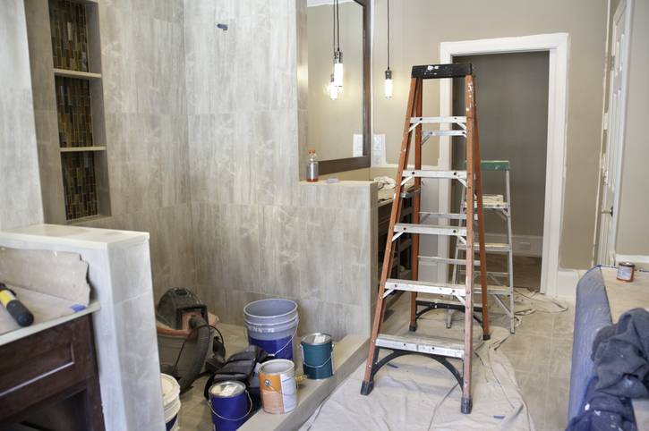 Master bathroom in midst of remodeling