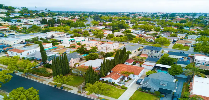 An aerial view of Torrance, CA